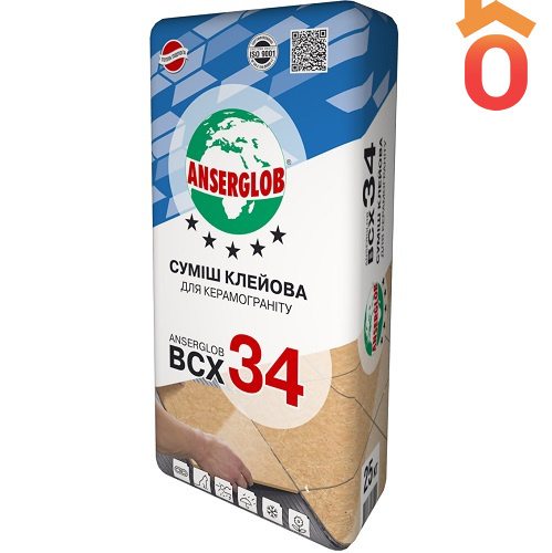 ANSERGLOB BCX 34 клеевая смесь для керамогранита,25кг