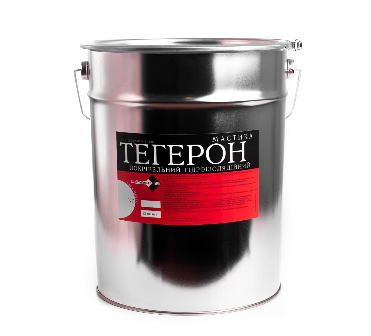 Мастика гидроизоляционная кровельная Тегерон, 6кг