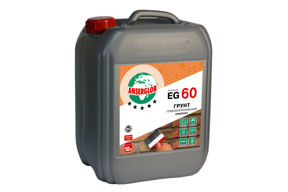 Грунтовка глубокопроникающая  Anserglob EG 60, 10л