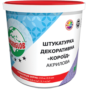 Anserglob штукатурка декоративная короед акриловая 25кг (2мм)